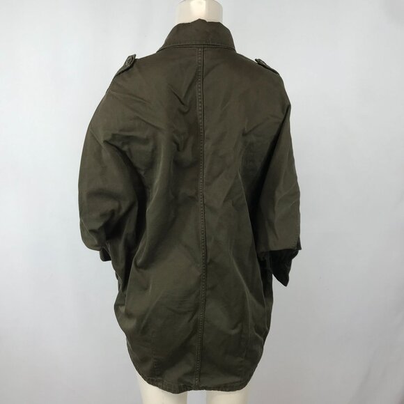 BOY. BAND OF OUTSIDERS ~ WOMENS 3 ~ OLIVE BUTTON UP MILITARY JACKET - Picture 4 of 5